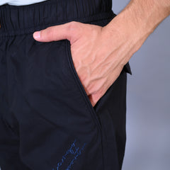 Men's Premium Black 6-Pocket Cargo - Relaxed Fit Cotton Trousers