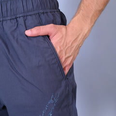 Men's Premium Dark Gray 6-Pocket Cargo - Relaxed Fit Cotton Trousers