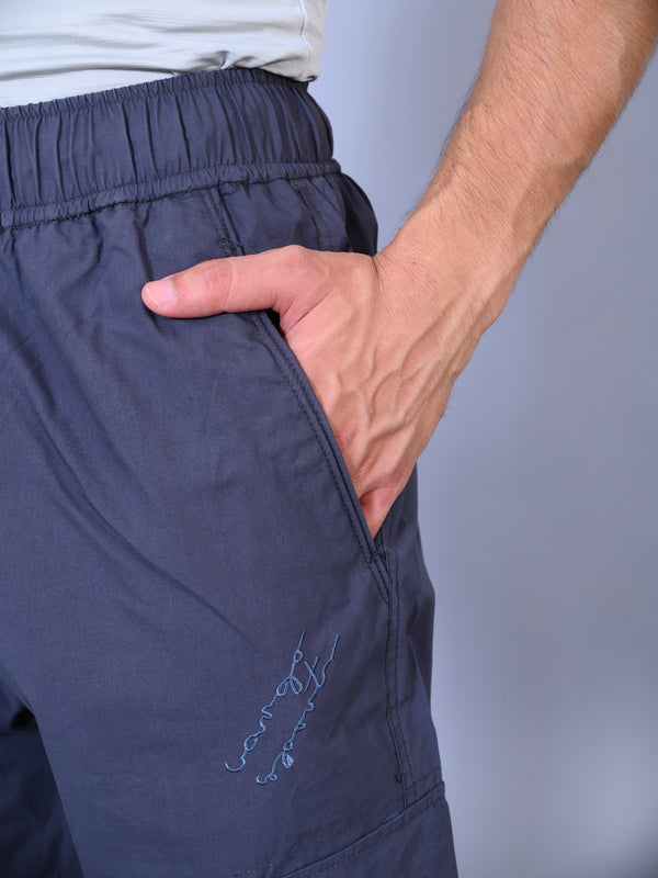 Men's Premium Dark Gray 6-Pocket Cargo - Relaxed Fit Cotton Trousers