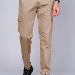 Men’s Beige Cargo Jogger Pants