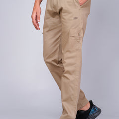 Men’s Beige Cargo Jogger Pants