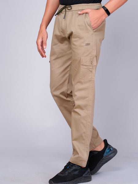 Men’s Beige Cargo Jogger Pants