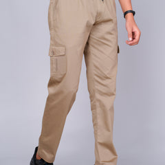 Men’s Beige Cargo Jogger Pants