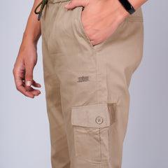 Men’s Beige Cargo Jogger Pants