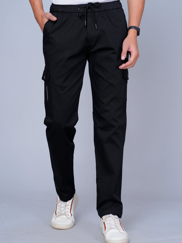 Men’s Black Cargo Jogger Pants