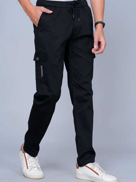 Men’s Black Cargo Jogger Pants