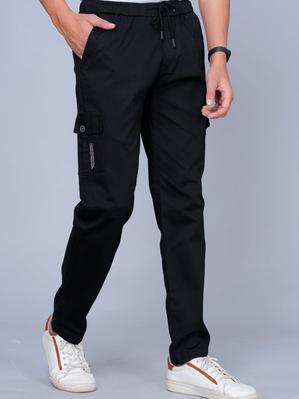 Men’s Black Cargo Jogger Pants