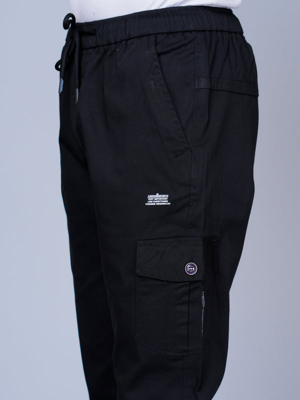 Men’s Black Cargo Jogger Pants