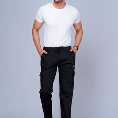 Men’s Black Cargo Jogger Pants