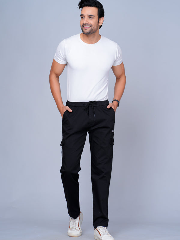 Men’s Black Cargo Jogger Pants