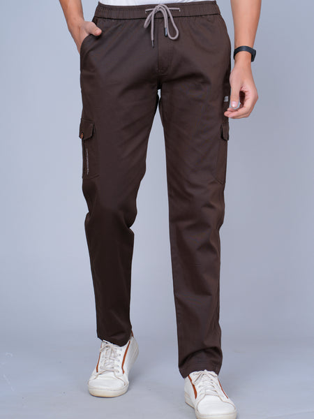 Men’s Brown Cargo Jogger Pants