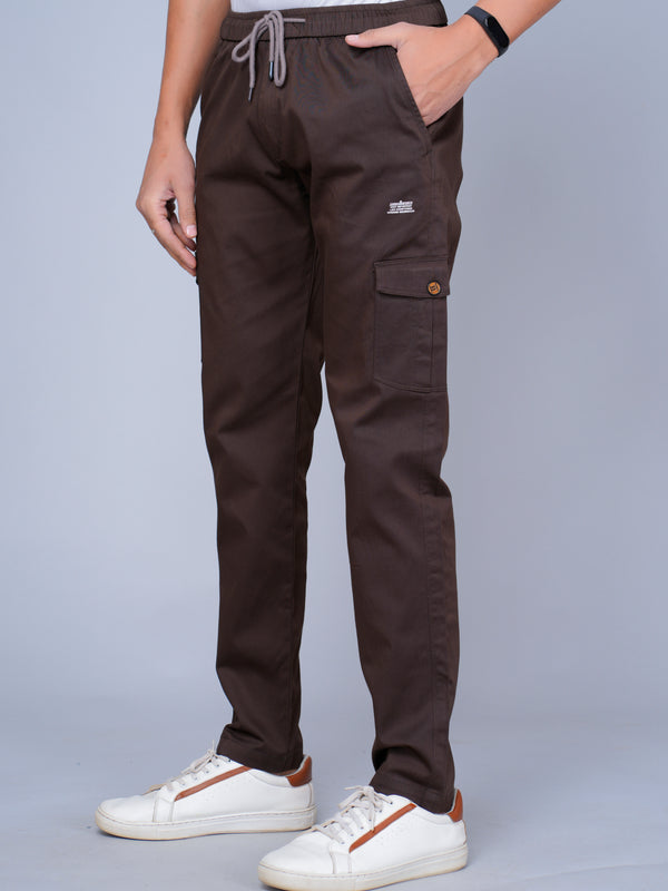 Men’s Brown Cargo Jogger Pants