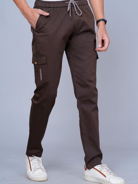 Men’s Brown Cargo Jogger Pants