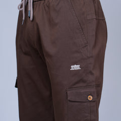 Men’s Brown Cargo Jogger Pants