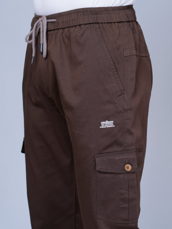 Men’s Brown Cargo Jogger Pants