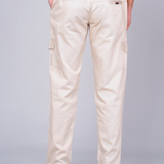 Men’s Cream Cargo Jogger Pants