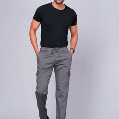 Men’s Dark Gray Cargo Jogger Pants