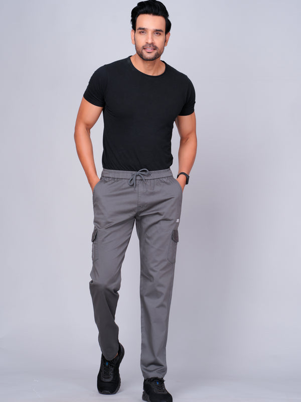 Men’s Dark Gray Cargo Jogger Pants