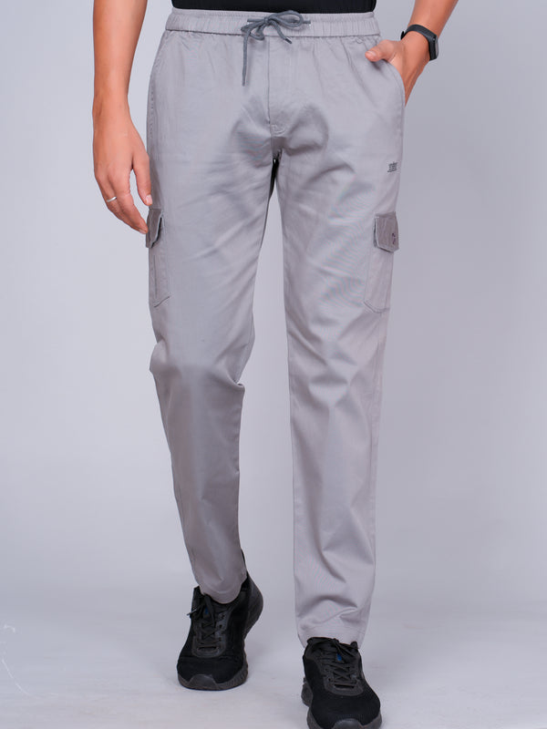 Men’s Light Gray Cargo Jogger Pants