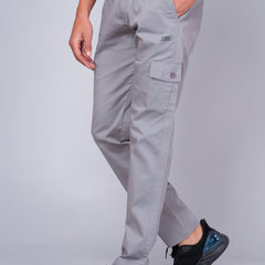 Men’s Light Gray Cargo Jogger Pants