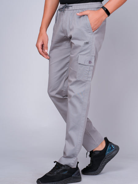 Men’s Light Gray Cargo Jogger Pants