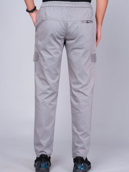 Men’s Light Gray Cargo Jogger Pants