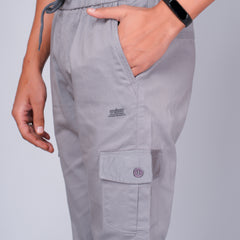 Men’s Light Gray Cargo Jogger Pants