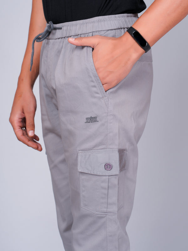 Men’s Light Gray Cargo Jogger Pants