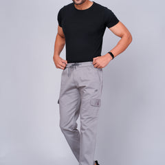 Men’s Light Gray Cargo Jogger Pants
