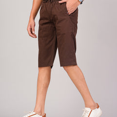 Men’s Premium Solid Twill Capri Pants – Brown