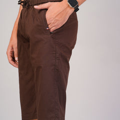 Men’s Premium Solid Twill Capri Pants – Brown