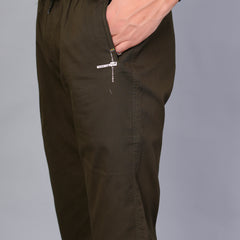 Men’s Premium Solid Twill Capri Pants  – Dark Green