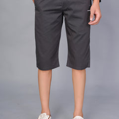 Men’s Premium Solid Twill Capri Pants  – Dark Gray