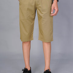 Men’s Premium Solid Twill Capri Pants  – Khakhi