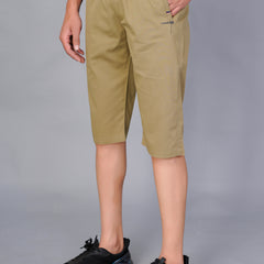 Men’s Premium Solid Twill Capri Pants  – Khakhi