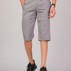 Men’s Premium Solid Twill Capri Pants  – Light Gray