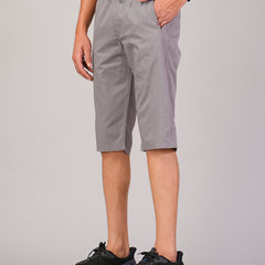 Men’s Premium Solid Twill Capri Pants  – Light Gray