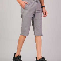 Men’s Premium Solid Twill Capri Pants  – Light Gray
