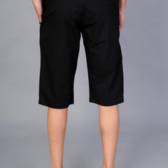 Men’s Premium  Solid Capri Pants  – Black