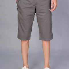 Men’s Premium  Solid Capri Pants  – Dark Gray