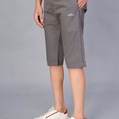 Men’s Premium  Solid Capri Pants  – Dark Gray