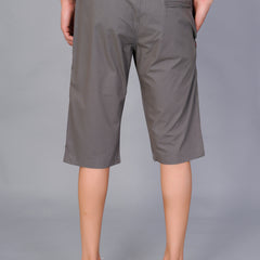 Men’s Premium  Solid Capri Pants  – Dark Gray