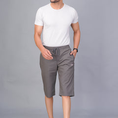 Men’s Premium  Solid Capri Pants  – Dark Gray