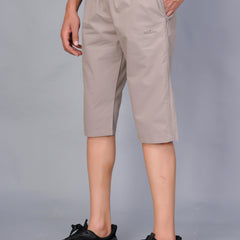 Men’s Premium  Solid Capri Pants – Ghost White