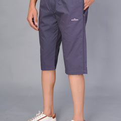 Men’s Premium  Solid Capri Pants  – Gray