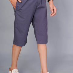 Men’s Premium  Solid Capri Pants  – Gray