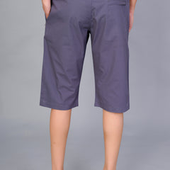 Men’s Premium  Solid Capri Pants  – Gray