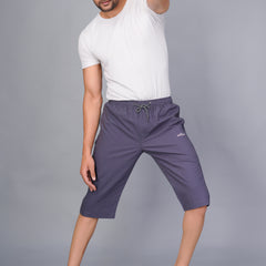 Men’s Premium  Solid Capri Pants  – Gray