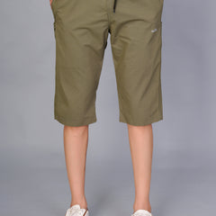Men’s Premium  Solid Capri Pants  – Khakhi