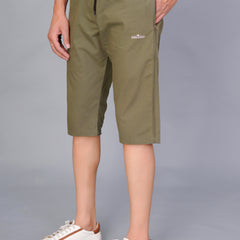 Men’s Premium  Solid Capri Pants  – Khakhi